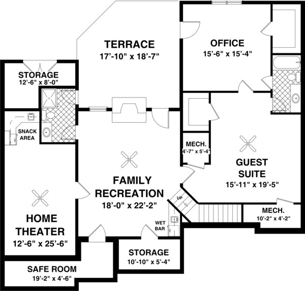 Optional Basement Plan image of The Madison House Plan